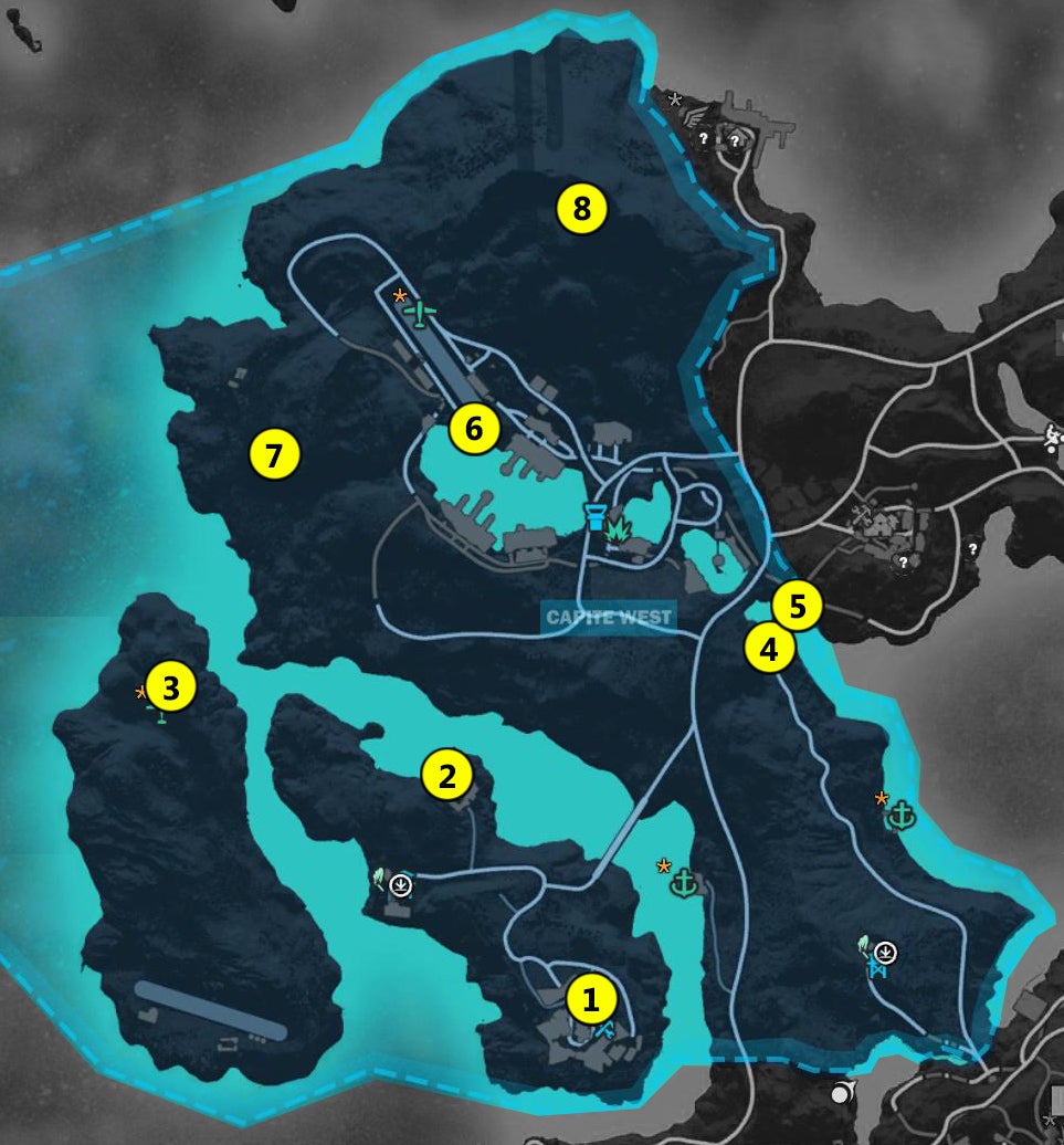 Just Cause 3 - Mapa Capite West: taśmy, kapliczki, skocznie i inne